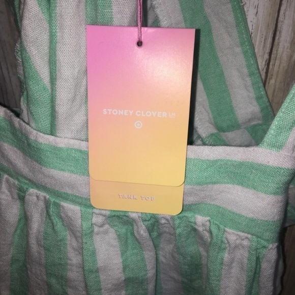 NWT Stoney Clover Ln. For Target Green Linen Blend Blouse - Picture 5 of 8